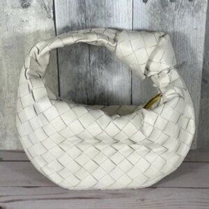 Bottega Veneta Mini Jodie Leather Hobo Bag - White $2500